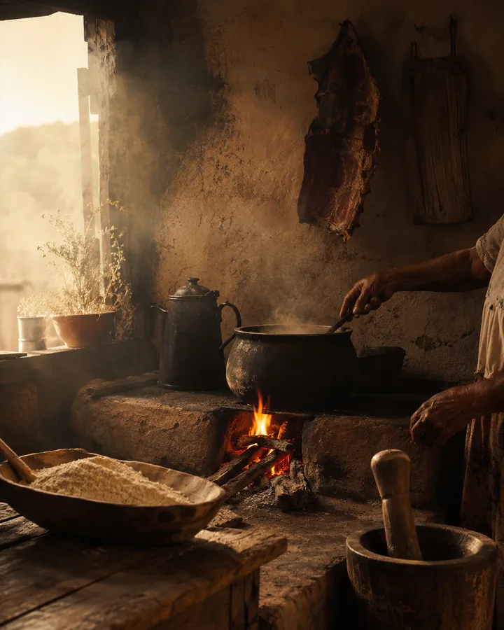 A cozinha como altar, ao fogo e à fumaça
